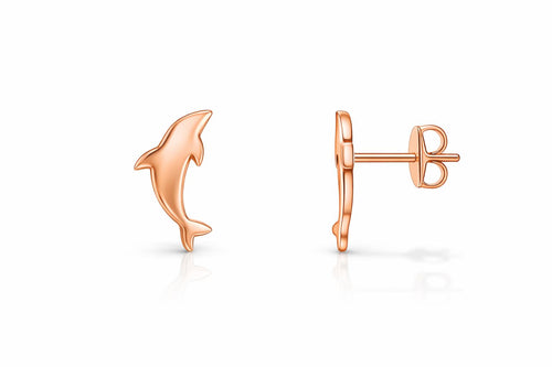 Srebrne minđuše  - rose gold 925