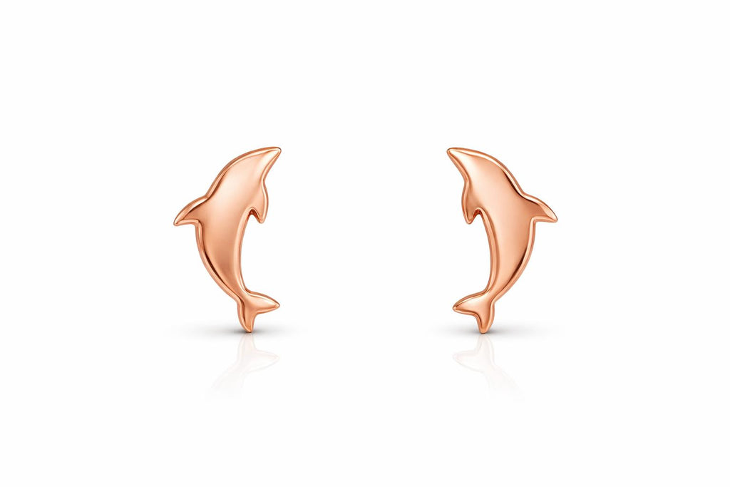 Srebrne minđuše  - rose gold 925