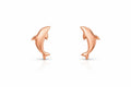 Srebrne minđuše  - rose gold 925
