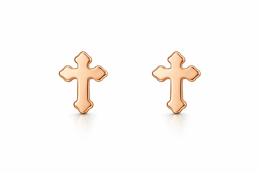 Srebrne minđuše - rose gold 925