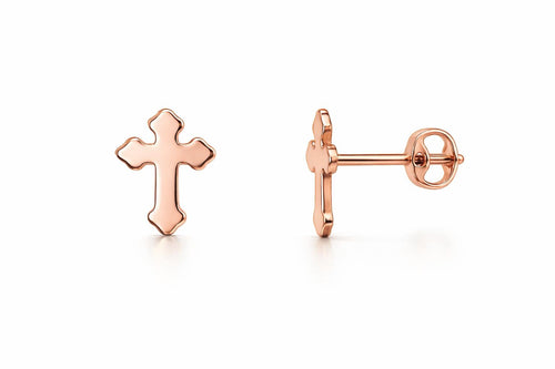Srebrne minđuše - rose gold 925