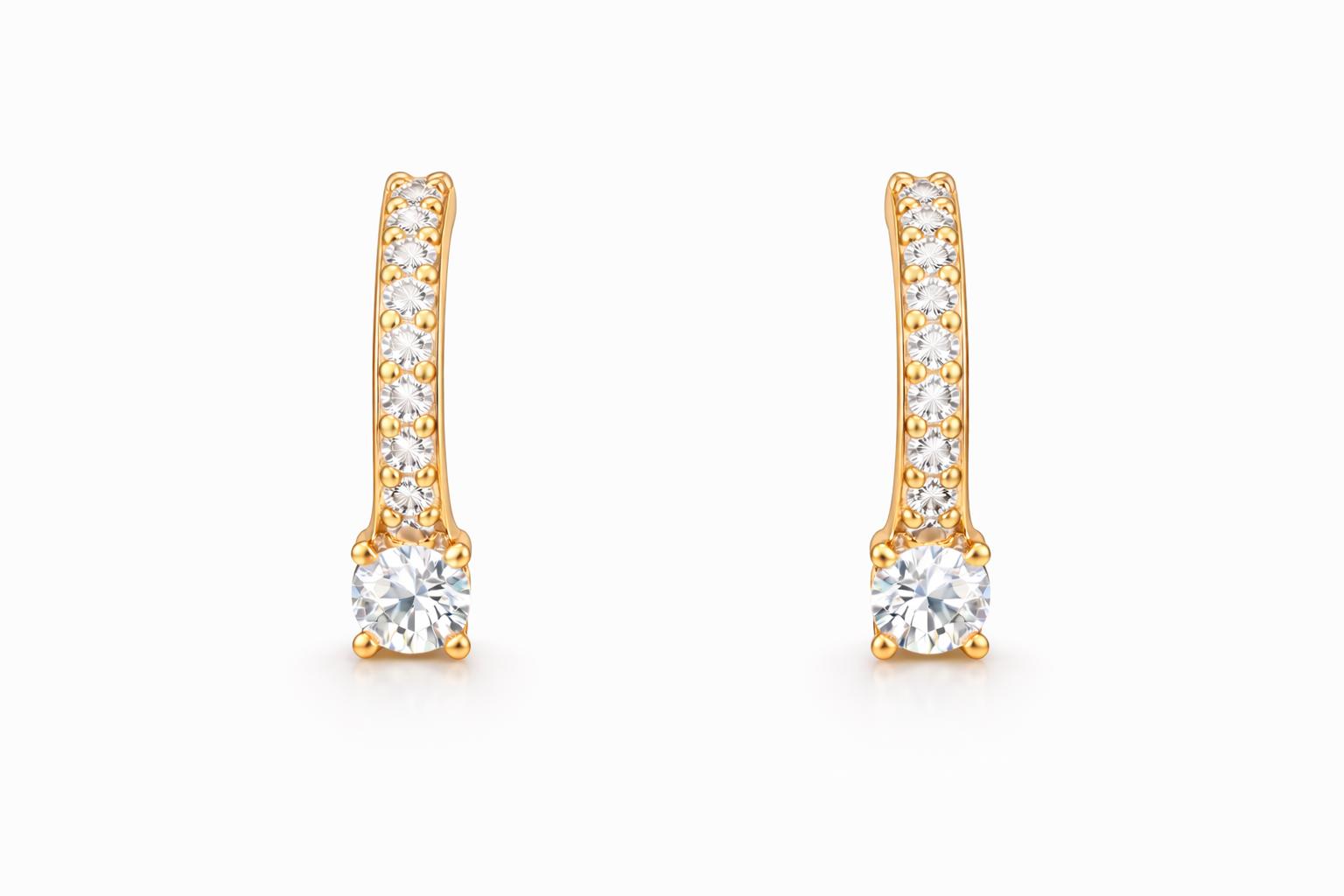 Srebrne minđuše sa pozlatom 925