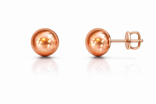 Srebrne minđuše - rose gold 925