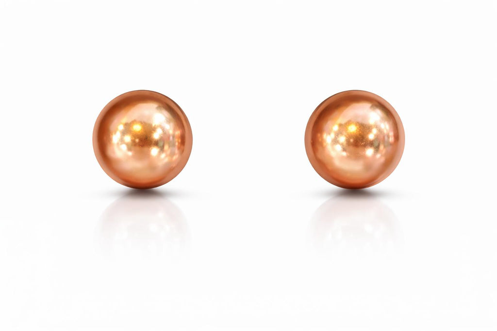 Srebrne minđuše - rose gold 925