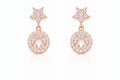 Srebrne minđuše - rose gold 925