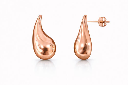 Srebrne minđuše - rose gold 925
